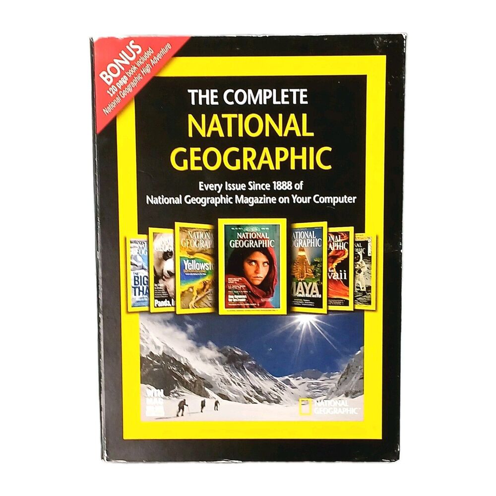 Complete National Geographic, Every Issue Since 1888-2008  on 6 DVD-Roms  EUC